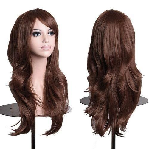 Shoulder Length New Style Ladies Natural Long Wavy Curly Wig