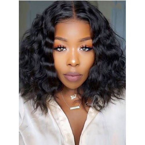 Middle Part Closure Wig Black. + Free Wig Cap Inside