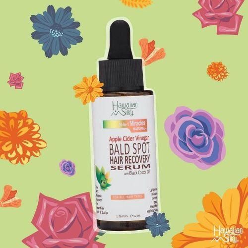 Hawaiian Silky Apple Cider Vinegar Bald Spot Recovery Serum, With Black Castor Oil - Hair Growth Solution For All Hair Types - Good On Color Treated Hair