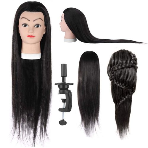 Female Dummy Head Long Hair Hairdressing Training.