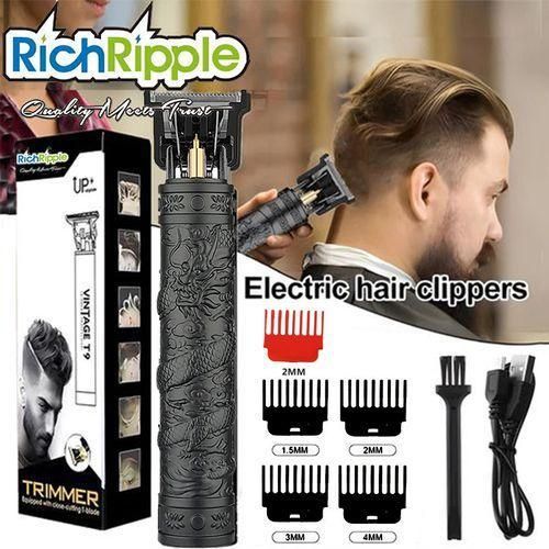 RichRipple USB Rechargeable Beard Hair Trimmer Electric Hair Clippers Salon Hair Cutting Kit With Limit Comb