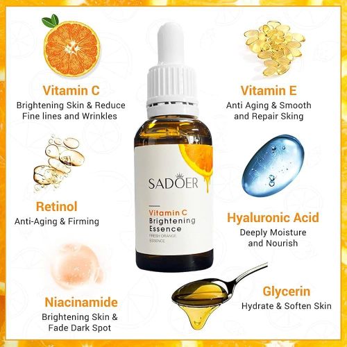 SADOER VITAMIN C BRIGHTENING SERUM 30ML/DARK SPOT ERASER/ANTI-AGING/SKIN FIRMING