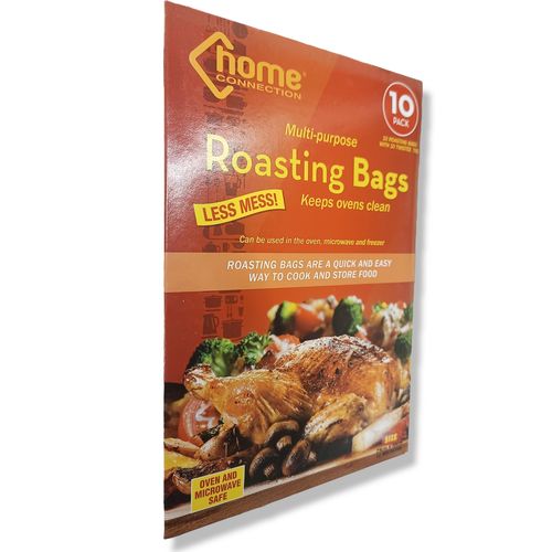 Home Connection 10 Medium Roasting Bags For Oven Microwave Grill And Freezer With Twisted Ties