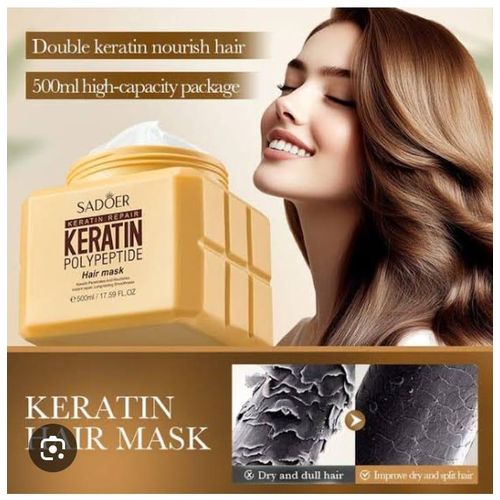 SADOER Keratin Repair Polypeptide Hair Mask β Deep Nourishment, Damage Repair & Shine Boost