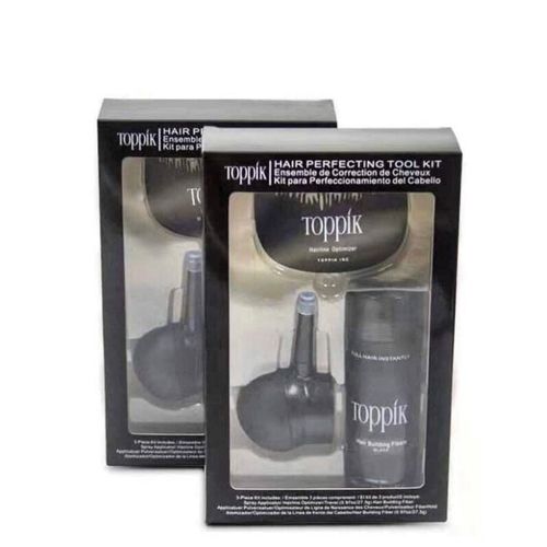 Toppik Hair Perfecting Tool Kit (Dark Brown 27.5g + Applicator + Hairline Optimizer) 3 IN 1
