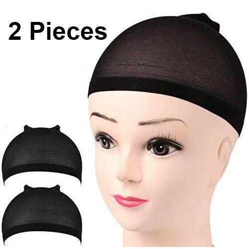 2Pcs Wig Cap Hair & Nude Breathable Stocking Stretch Liner