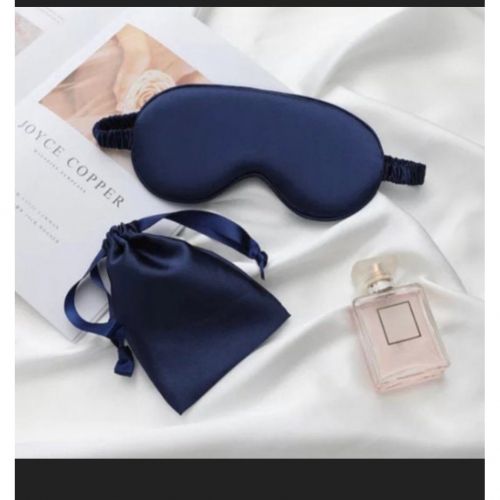 Satin Sleep Eye Mask Travel Blindfold + Bag