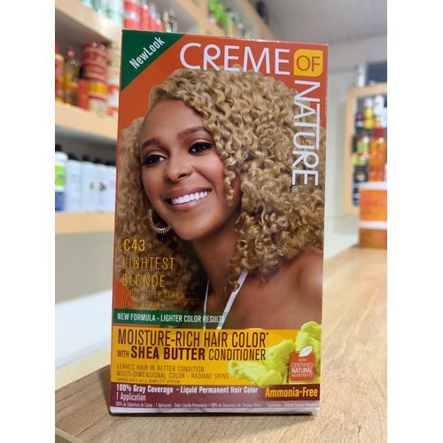 Creme Of Nature C43 LIGHTEST BLONDE MOISTURE RICH HAIR COLOUR WITH SHEA BUTTER CONDITIONER