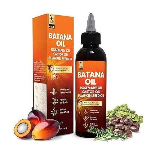 Sauvasine Pure Batana Oil For Hair Growth, 4-in-1 Unrefined Honduran Oil W/ Rosemary, Castor, And Pumpkin Seed Oil, Nourishes, Strengthens, And Promotes Healthy Hair, Organic Oil For Hair And Scalp Care (5oz)