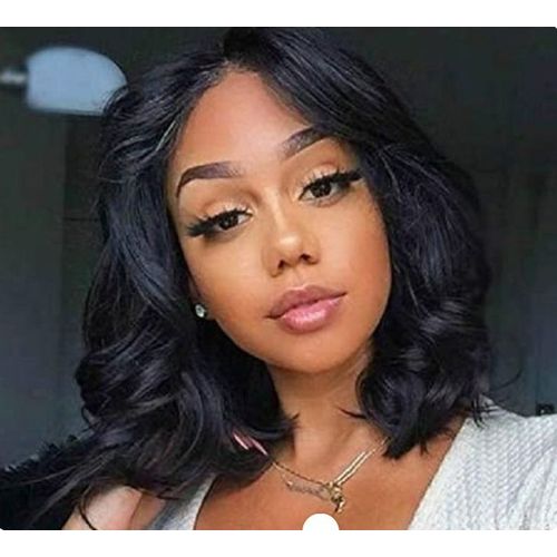 Curly Bob Wig - Black
