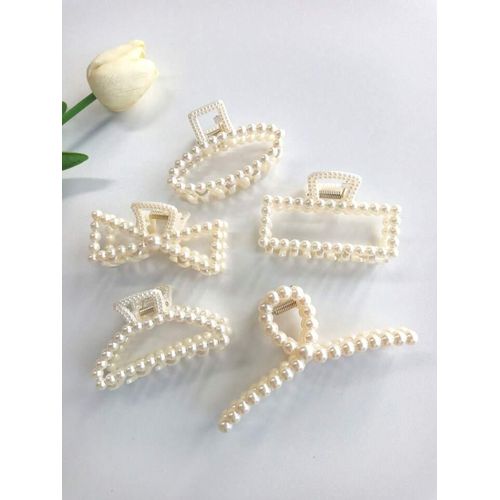 3 Pcs pearl claw Hair Clip
