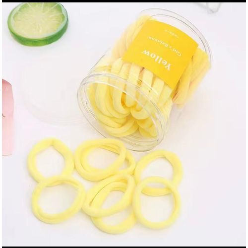 50pc yellow Candy colored hair bands / ties