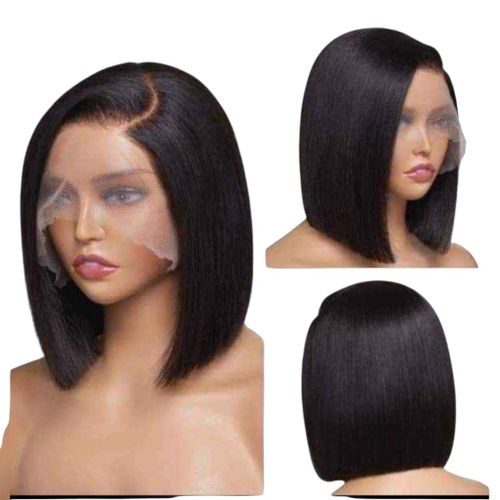 Full frontal semi human bob wig