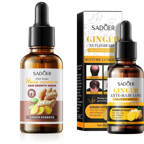 SADOER 2 in 1, Ginger Hair Essence Hair Growth Serum + Ginger Anti Hair Loss Treatment Essence