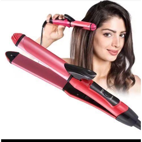 Nova 2-in-1 Hair Flat Iron & Curling Tong (26 mm) β Straightener & Curler Combo for Sleek, Curly or Wavy Styles, All Hair Types