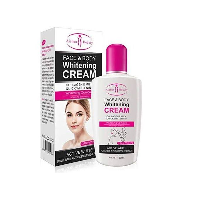 🔥 LIMITED DEAL — Aichun Beauty Face & Body Whitening Cream 120ml | Brightening + Dark Spots + Even Skin Tone | KSh 1,899