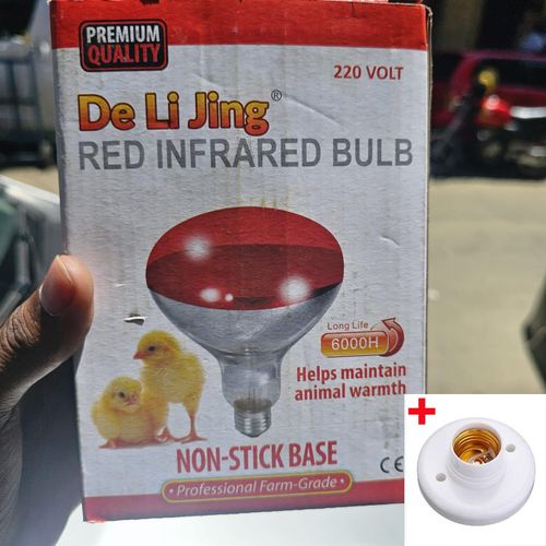 🔥 LIMITED DEAL — DE LI JING Red Infrared Chicken Bulb | Keep Chicks Warm + Reduce Pecking + Healthy Poultry Growth | KSh 1500