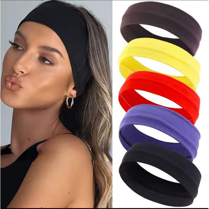 4Pcs Summer Sports Headbands for Women – Sweat Absorbing, Stretchy & Non-Slip