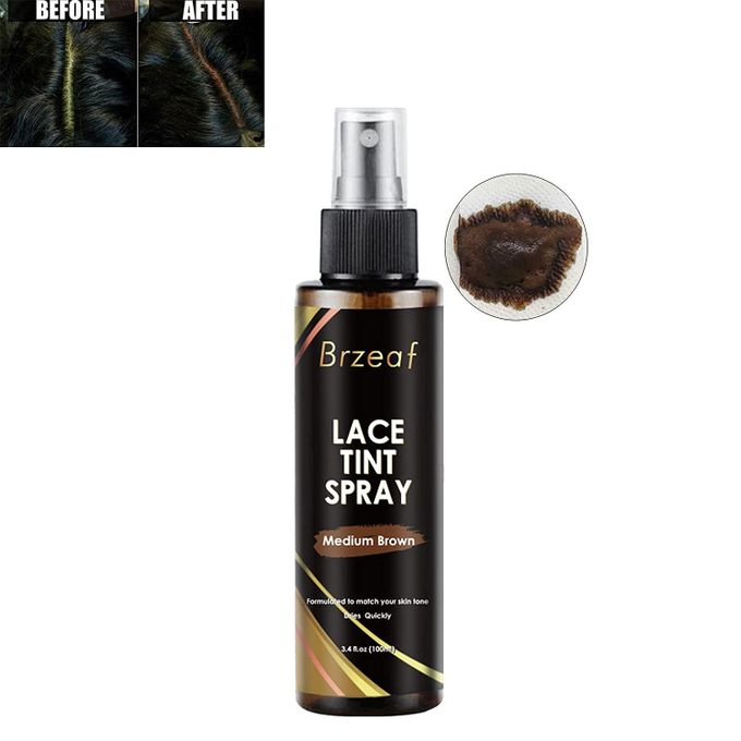 Brzeaf Medium Brown Lace Tint Spray For Wigs – 100ml