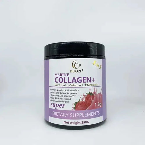 Duozi Marine Collagen Powder 5-in-1 – Glow From Within | Youthful Skin, Strong Hair & Nails, Joint Support + Hyaluronic Acid, Vitamin C, Biotin & Zinc