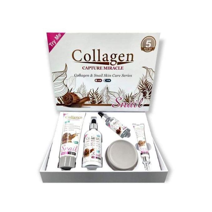 🔥 LIMITED DEAL — Snail Collagen Miracle 5-Piece Skincare Set | Anti-Aging + Whitening + Deep Hydration | KSh 4,000