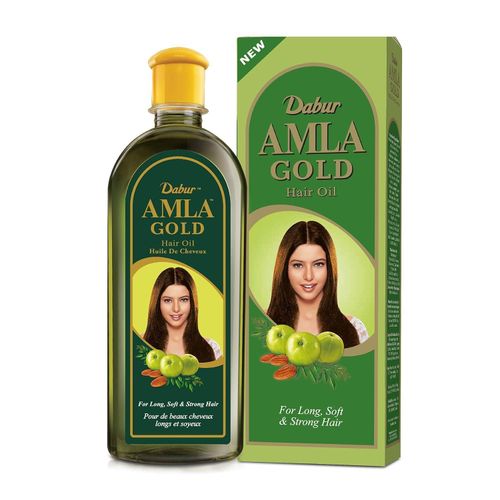 Dabur Amla Gold Herbal Hair Oil-Serum Nourishing for Long, Soft, Stronger, Thicker & Shinier Hair-Enriched with Amla Extracts to Reduce Hair Fall, Strengthen Roots & Promote Healthy Growth.