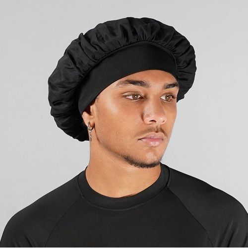 Satin Smooth Bonnet for Men Black