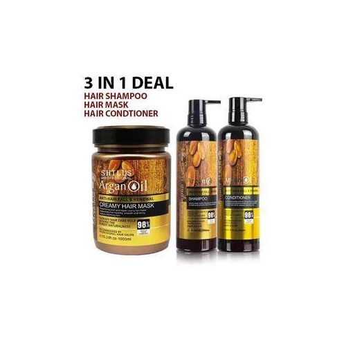 ARGAN Oil and protein anti-Hair Fall & Renewal Shampoo & Conditioner & Hair Mask therapy hair care 3 in 1 set