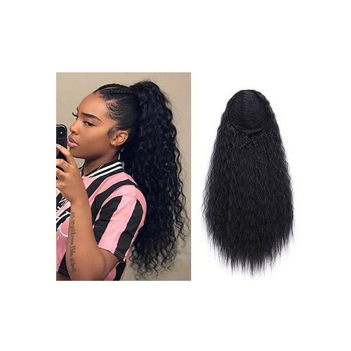 Curly Drawstring Ponytail Extension Black