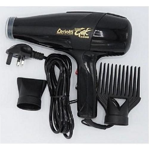 Ceriotti Heavy Duty Super GEK 3000 Hair Dryer, Lightweight Blow Dryer with High Speed Motor for Fast Drying