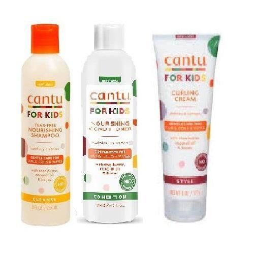 Cantu Shampoo, Conditioner And Curling Cream Care For Kids