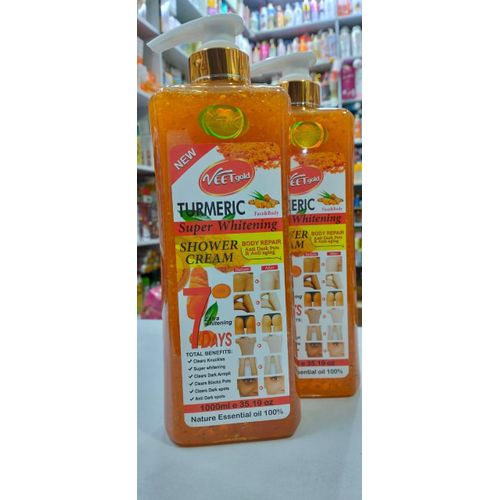 VEET GOLD Turmeric Super Whitening Tumeric Shower Cream Shower Gel - 1000ml