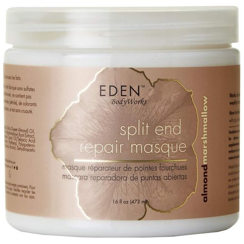 Eden BodyWorks Almond Marshmallow Split End Repair Masque Detangle, Strengthen, & Soften Hair