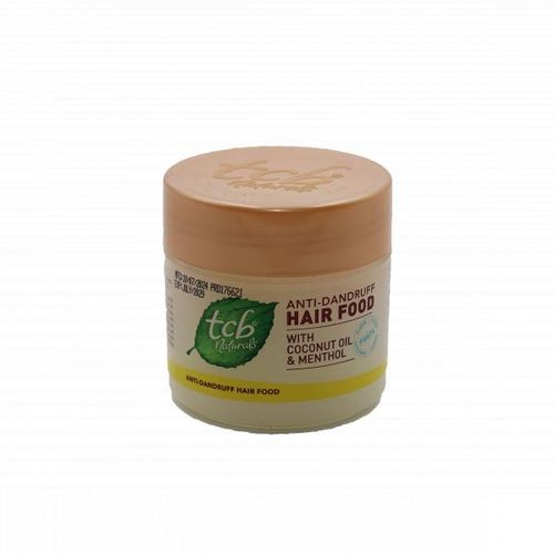TCB Naturals Anti-Dandruff Hairfood 100ml with Coconut Oil & Menthol - Fights Flakes & Relieves Itchy Scalp