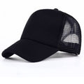 Original Adjustable Mesh Baseball Black Cap - Black