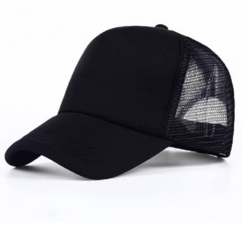 Original Adjustable Mesh Baseball Black Cap - Black