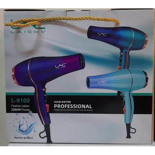 Lac Hair Blow dryer machine.Professional performance Laichy 9100 . 2200W. Hot & cold dry