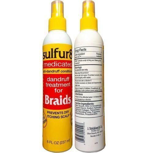 sulphur8 Medicated Anti Dandruff Conditioner Braids spray.