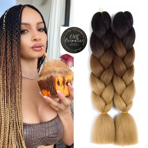 24Inch 100g Soft Synthetic Ombre Knotless Box Braiding Hair