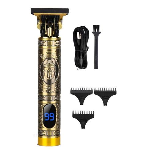 T9 Vintage USB Rechargeable Cordless Hair Trimmer with LCD Display