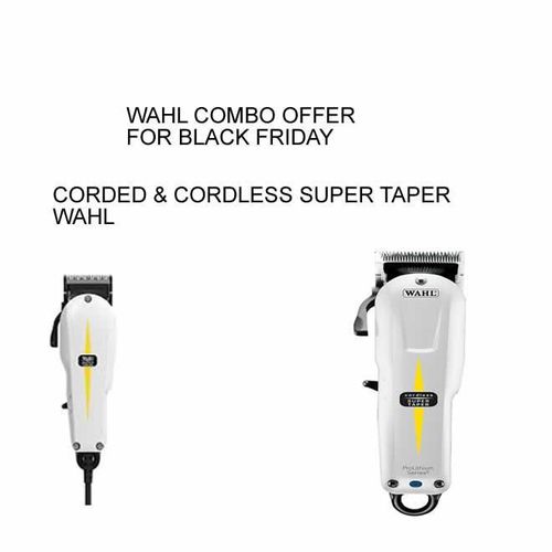 Wahl Professional Corded & Cordless Super Taper Clippers – Original Kinyozi Shaving Machines, Adjustable Blades, Powerful Motor & Long Battery Life