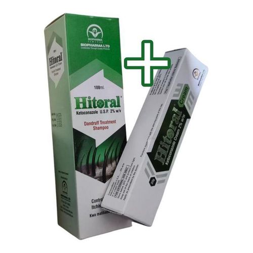 Hitoral Dandruff Treatment Shampoo + Ketoconazole Cream