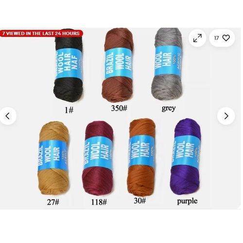 BRAZILLIAN WOOL YARN 100% ACRYLIC 70g For Braiding