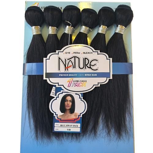 Fashion Idol Straight Hair Bundle STYLE ICON HH CC. STW 10" 1PACK color Y1B Human Nature Hair 6 PCS In A Pack Hair Extension For Women