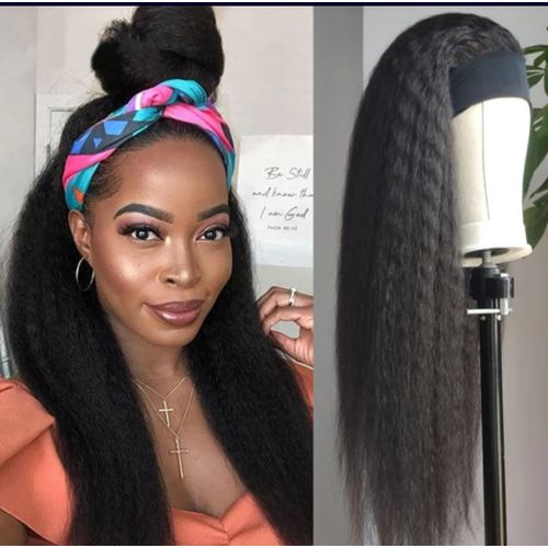 Straight Yaki Headband Wig