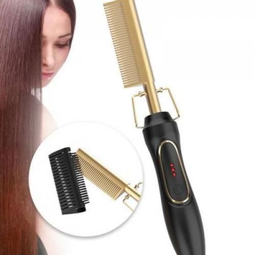 Electric Hot Comb Hair Curling And Straightener..