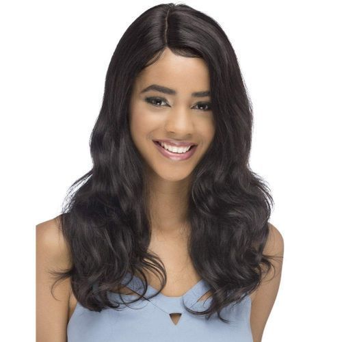 Shoulder Length Wavy Natural Full Hair Wig - Black.