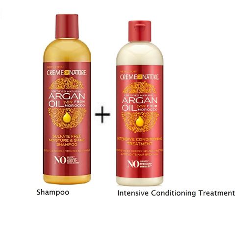 Creme Of Nature Nourish & Shine Shampoo + Intensive Conditioning Treatment