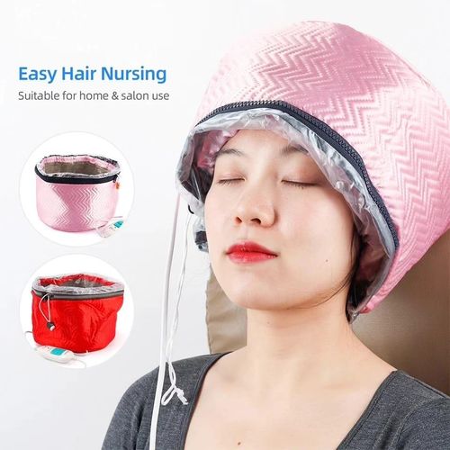 Hair Steamer Cap Adjustable Heat Levels, Waterproof Inner Lining, Overheat Protection & Detachable Design Portable Size 220V