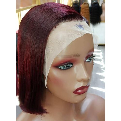 Frontal semi human bob wig